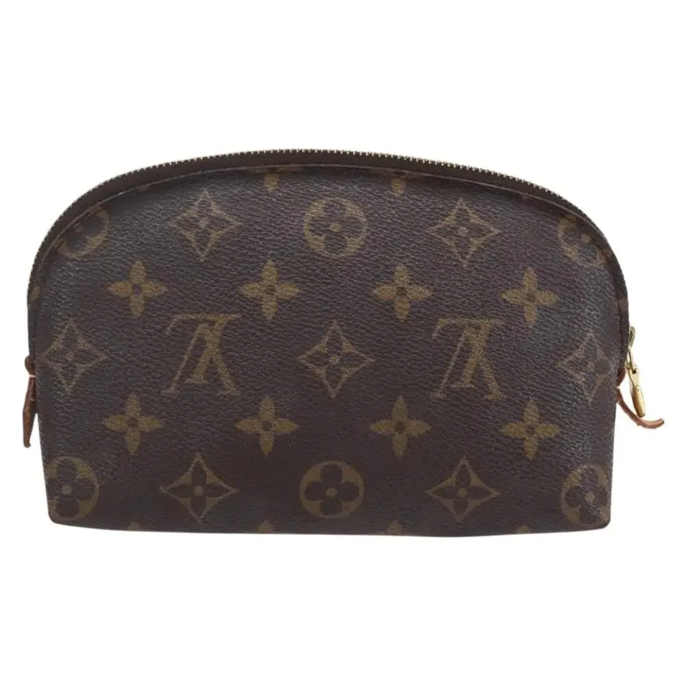 Louis Vuitton Monogram Pochette Cosmetic PM Pouch Brown